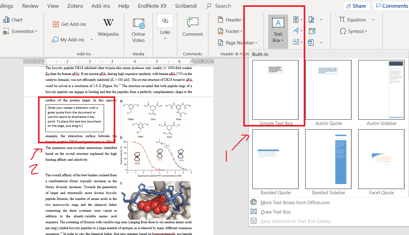 Simple Text Box Technique To Insert A Figure In Word ButlerSciComm